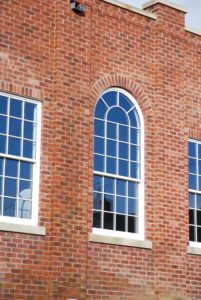 Picture of wooden sash windows with spiral balances