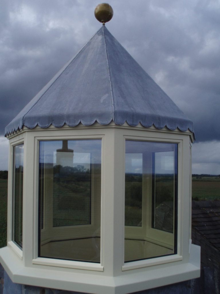 A roof lantern cuppola made from sustainable wood