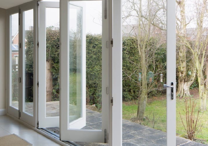 Sliding bifold windows made from sustainable wood