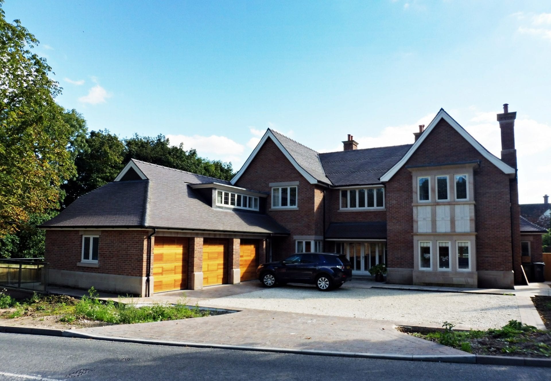 derbyshire home has traditional looking timber windows and doors fitted