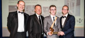 Oliver receiving his Apprentice of the year award