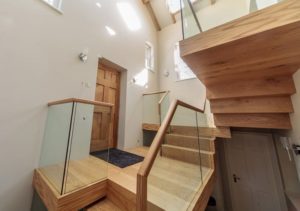 Wooden staircase built from accoya wood by Gowercroft