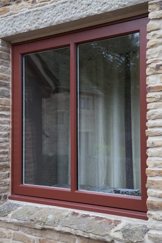 detail of hardwood windows