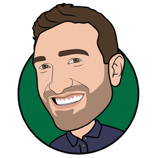 Cartoon image of Andrew Madge managing director at Gowercroft Joinery wooden window manufacturer in Alfreton