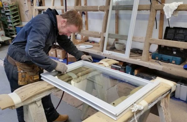 A heritage window in production