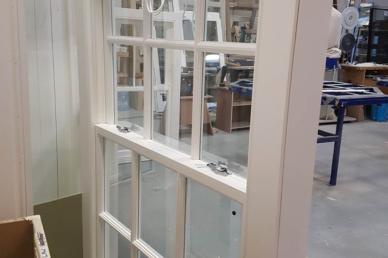 vacuum glass installed in heritage sash window