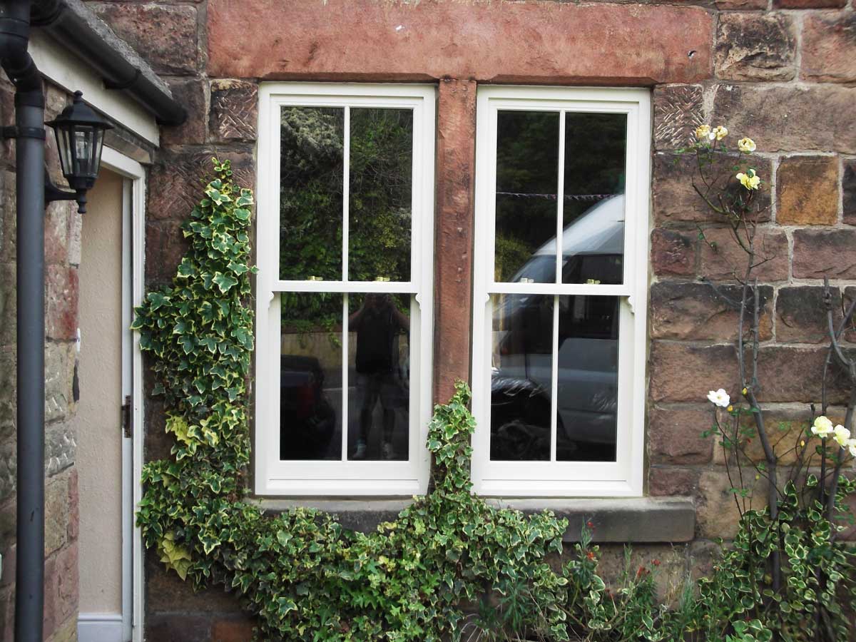 Sash timber windows in Surry house