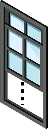 A Sash Window lifts open vertically